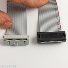 1PCS IDC Male 16 Pin Connector To IDC Female 16Pin Flat Ribbon Cable Length 25CM