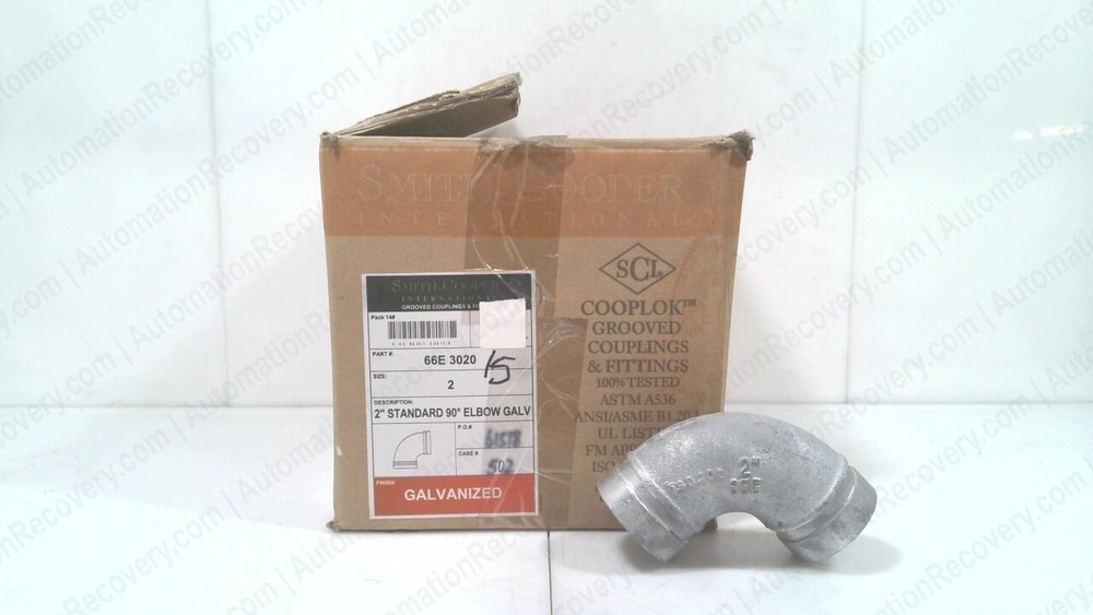 SMITH-COOPER 66E 3020 GROOVED 90-DEGREE ELBOW, SEE DESC #331260