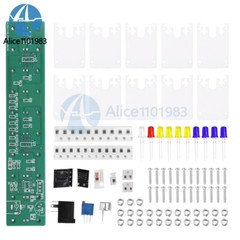 DIY LED Music Spectrum Electronic Kit Crystal Column Audio Display LM339 LM358