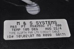 M&S Systems 500ft Roll Power Limited Circuit Cable PT MS4X5SC CL2FT4 Temp 105
