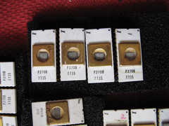 vintage INTEL 2708 White Ceramic Gold Cap Lot of 19 EPROM Chips