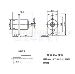BMA-KFB2 RF connector 18G floating welding 086 cable BMA female 1PC