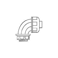 PECO NMLT-90-200, 2″, PVC, Non-Metallic, 90D, Liquid Tight Connector, 1pc