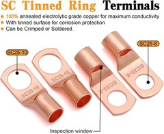 4 Gauge Wire Copper Clad Aluminum CCA 50FT Black/Red with 4ga W/ fuse block