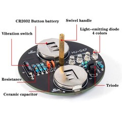 1-10X LED Rotating Gyro Flashing Light DIY Kit DIY Electronic Soldering Practice