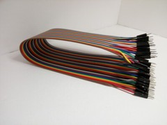 40 Pack 30cm 12” Row 2.54mm Male / Male Dupont Cable 40 Jumper Wire for Arduino