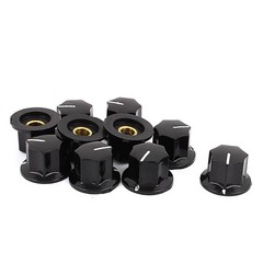 10 pcs Plastic Case Potentiometer Pot Rotary Control Knob for 6mm Dia Shaft