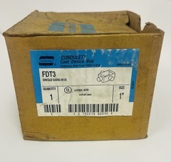 EATON CORPORATION CROUSE HINDS NO. FDT3 COOPER CROUSE HINDS CONDUIT SINGLE GANG