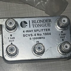 🇺🇸(9) Blonder Tongue SCVS-4 No. 1904 4-Way Splitter 5-1000MHz