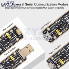CH340G 6 Pin USB to TTL UART Communication Module Micro / Mini / Type-A / Type-C