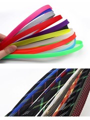 PET Expandable Braided Cable Tidy Sleeving Wire Harness Flexible Various Colours