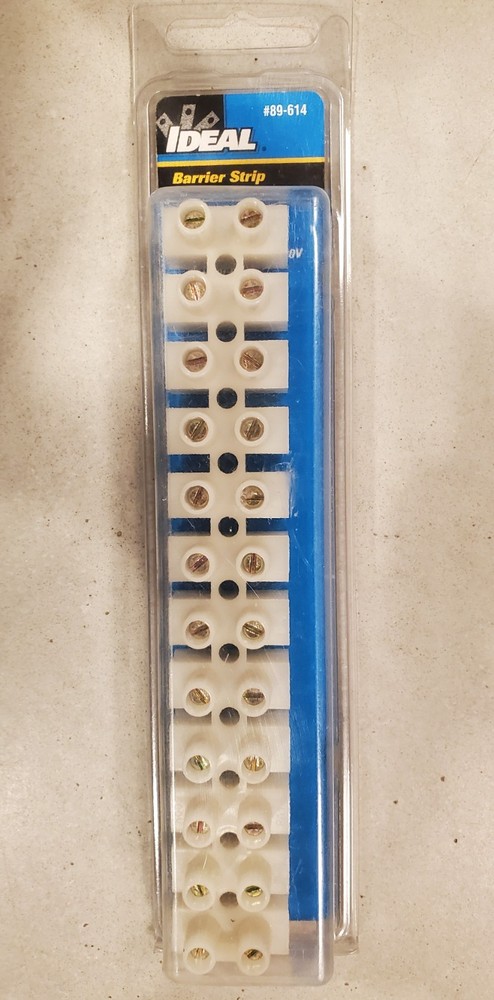 Ideal 89-614 Nylon Barrier Strip for 12 Circuits 50A/600V 8-20 AWG