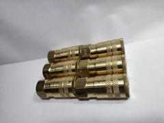 LOT OF 6 NEW PARKER B23E BRASS COUPLER 3/8″ NPTF