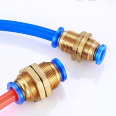 Equal Pneumatic Bulkhead Union Connector Push In to Connect Tube Fitting