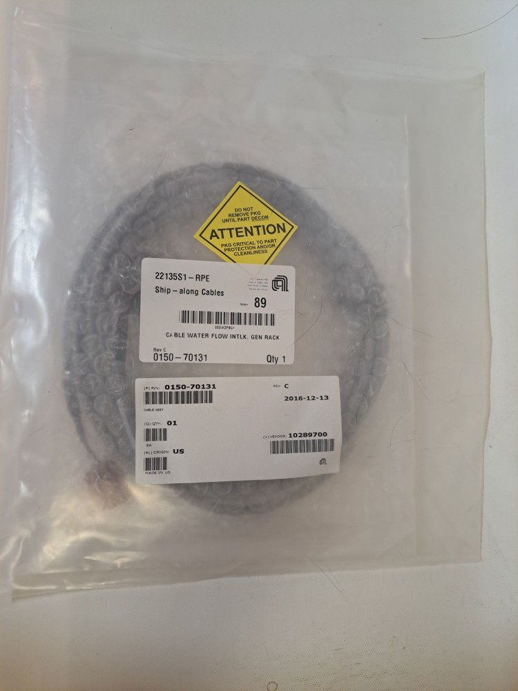 Applied Materials AMAT 0150-70131 Cable Water Flow Interlock Gen Rack New