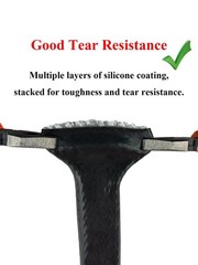 1.5″ ID Heat Shield Fire Sleeve Silicone Coated Fiberglass w/ 3 Clamps – 5FT