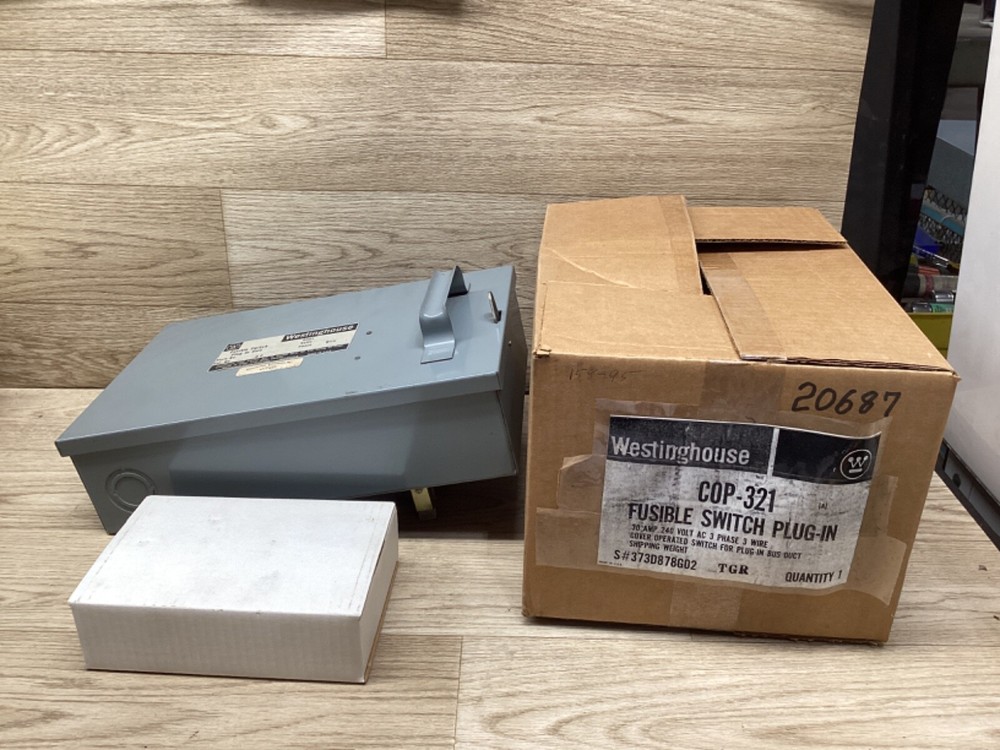 Westinghouse 373D878G02 Fusible Bus Plug Busway COP-321 240V 30A #06F85PR6*CO