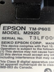 EPSON M292D MOBILE PRINTER