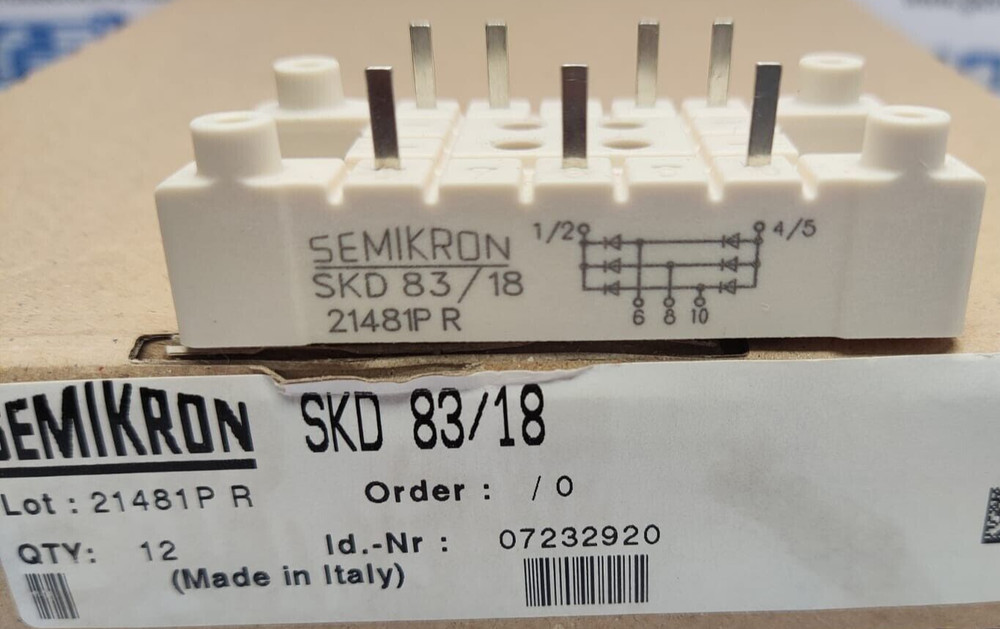 2PCS LOT OF SKD83/18 SEMIKRON POWER BRIDGE MODULE – BRAND NEW