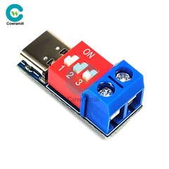 PD Decoy Fast Charging Trigger Module Adjustable Voltage 5V 9V 12V 20V Type-C 5A