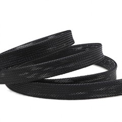 PET Braided Sleeving Loom Wire Sleeving Cable Sheathing Cotton Yarn Black