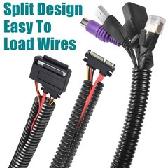 5 Ft 3/4″ Split Wire Loom Conduit Polyethylene Tubing Black Color Sleeve Tube US