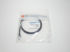 FS C6ASFTPSGPVC Cat6a Snagless SFTP PVC CM Patch Cable 26AWG 4′ 1.2M Black – …