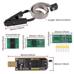 2Sets /SOIC8 Clip for EEPROM 93CXX/25CXX/24CXX and CH341A 24 25 Series EEPRO…