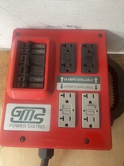 GMS Power Distribution Box Electrical Power Distribution Unit 24 Amps Red