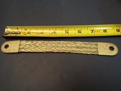 (3) 8 1/2″ LONG 1″ WIDE X 1/8″ TINNED COPPER GROUND STRAP, BRAIDED, QUALITY!
