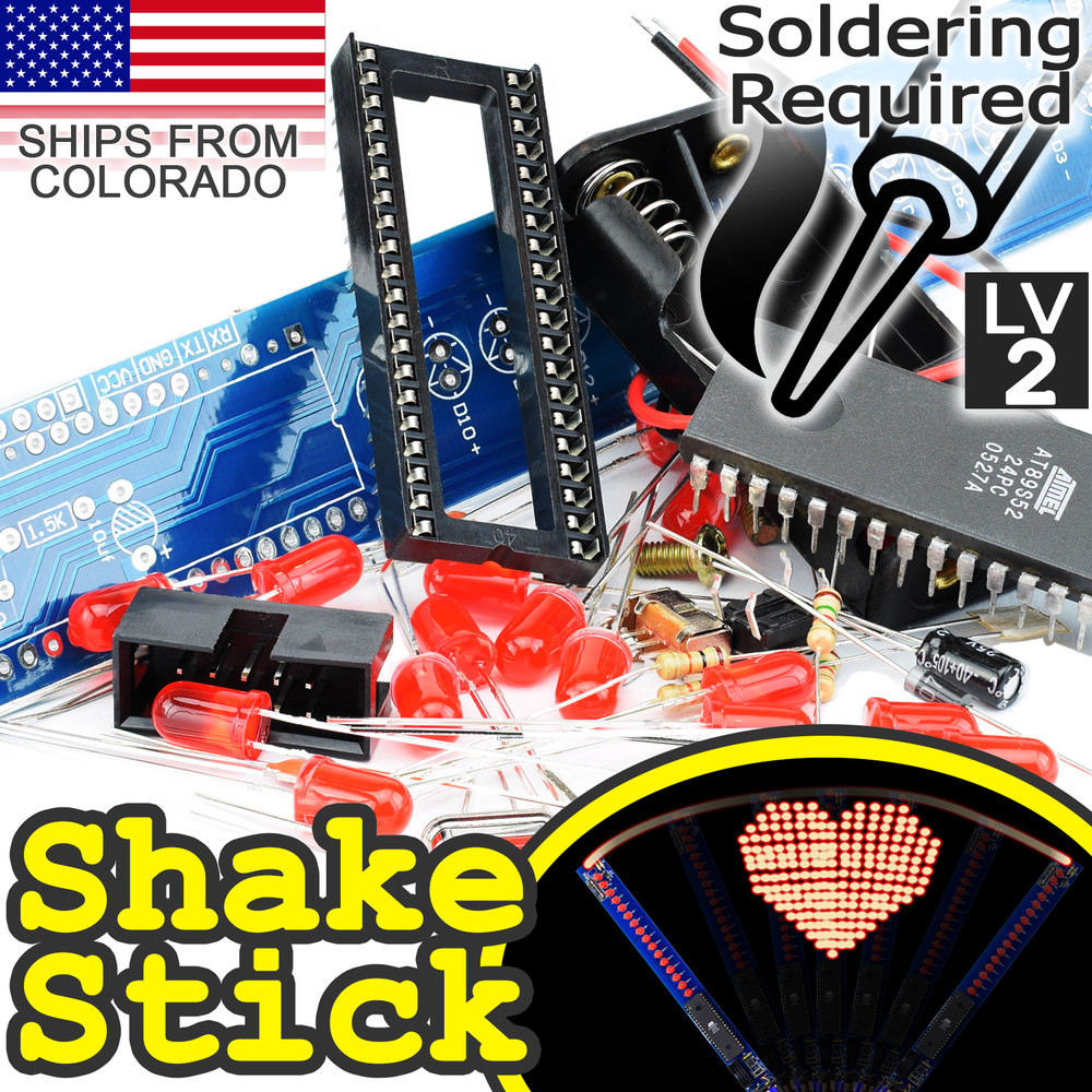 DIY Message Shake Stick – Atmel AT89S52 [SOLDERING REQUIRED]