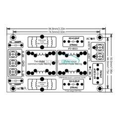 AC110-250V 4/10/20A 3-stage EMI AC Filter Board Audio Power Amplifier Module-