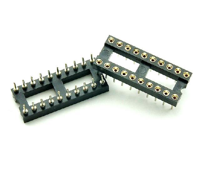 50pcs 20Pin DIP SIP Round IC Sockets Adaptor Solder Type gold plated machined