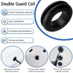 Wiring Grommets – Rubber Open Grommet – For Cable Hole 3mm – 60mm Black