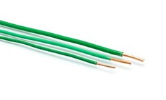 Green THHN Wire – 12 AWG – 25 Feet – Solid Copper Grounding Wire, Proudly Made