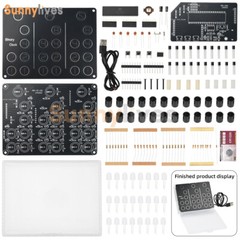 DC5V DIY Clock Kits Electronic Soldering Practice Kit For Learning USB Interface