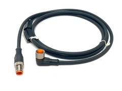 Lumberg RST 8-RKWT 8-6-337/2M Double Ended Right Angle Cordset 8-Pin M to F