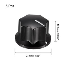 5Pcs Speaker Control Knob Power Amplifier Knob 27mm Dia. Rotary Knobs