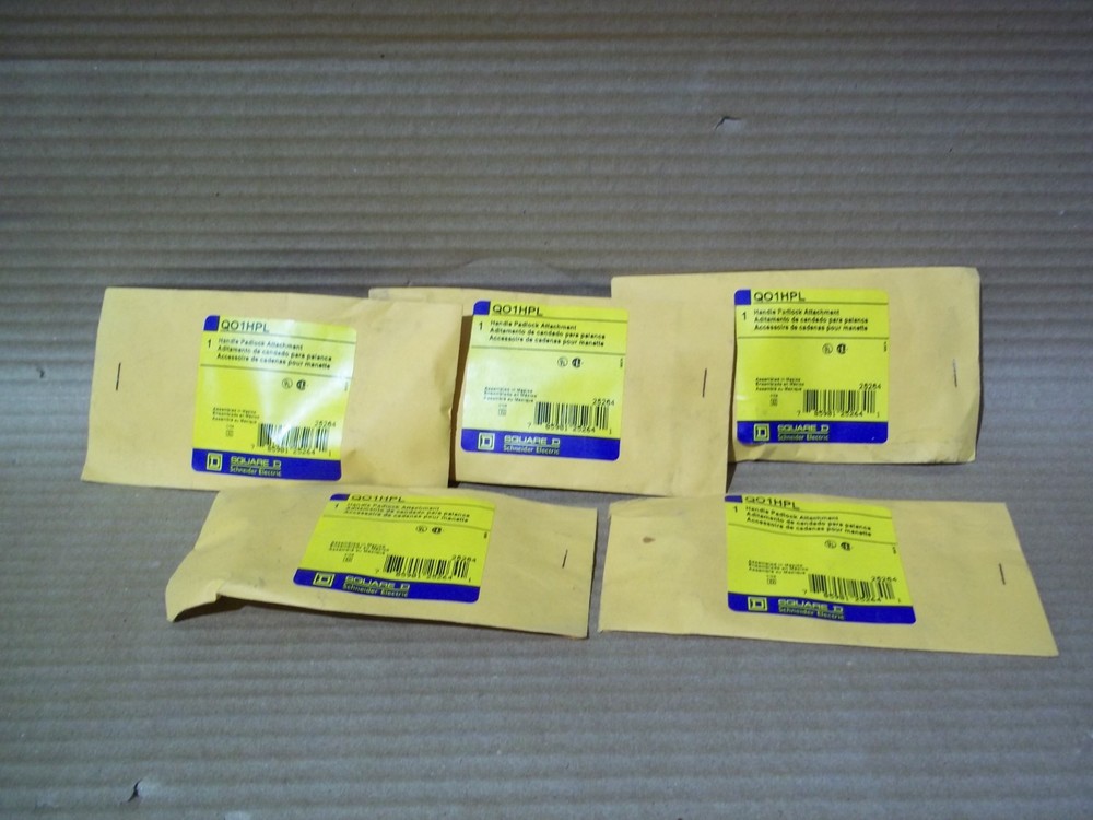 NEW LOT OF 5 SQUARE D QO1HPL HANDLE PADLOCK ATTACHMENT FOR CIRCUIT BREAKERS