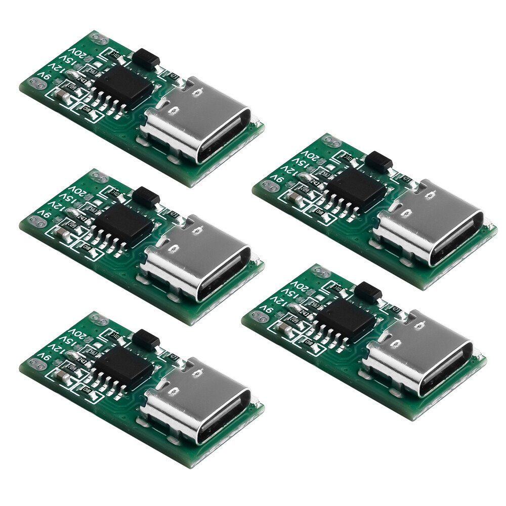 5Piece Type-C 5A PD/QC Quick Charge Fast Charging Board USB Boost Circuit Module
