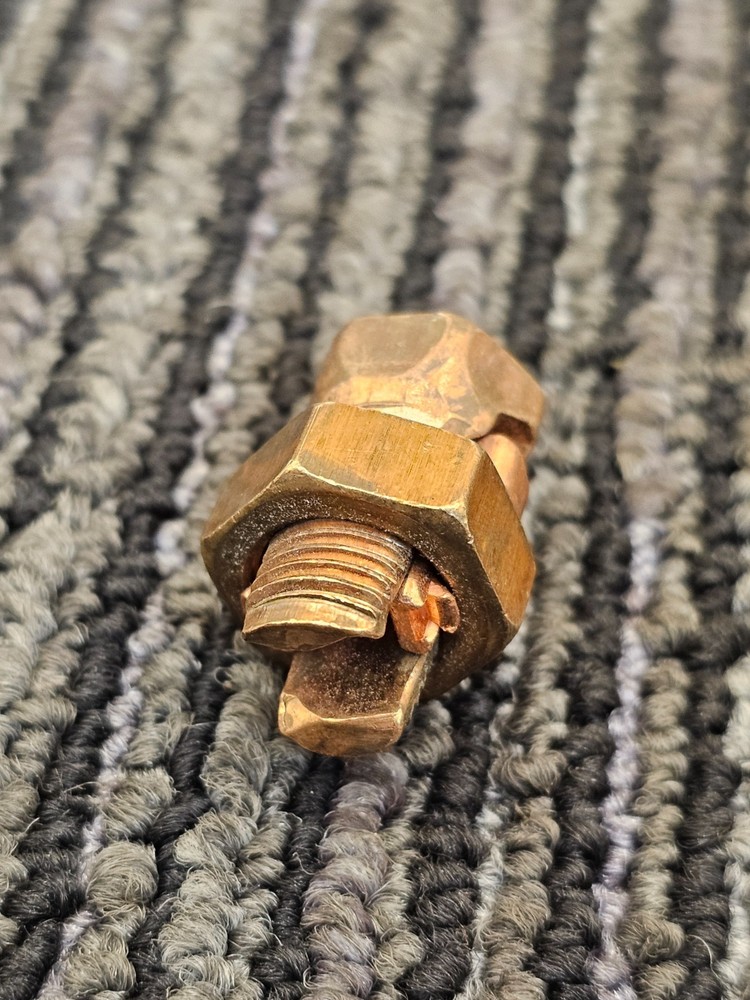 (QTY 15) PUC S-4 16-4 SOL CU DB: Penn-Union Copper Split Bolt Connector