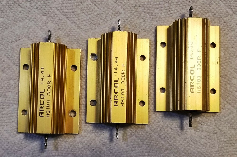 SET of 3: Power Resistor 330 ohm, 100W (ARCOL HS100 330R)
