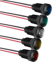 5pcs LED Plastic Indicator Indicator Light AC DC 12V 24V Mounting Hole Size