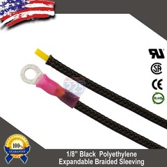 100 FT 1/8″ Black Expandable Wire Cable Sleeving Sheathing Braided Loom Tubing