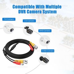 BNC DC POWER VIDEO SECURITY CCTV CAMERA DVR EXTENSION CABLE DATA LEAD WIRE 1-50m