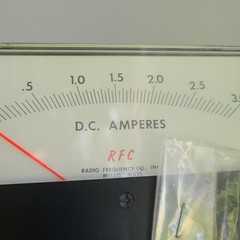 RFC A 2345 DC AMPERES Rectangular Panel Meter 0-3 – Width 5″ Height 3″ NOS