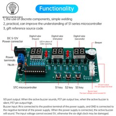6-bit LED Digital Electronic Clock DIY Kit 51 Microcontroller Circuit Board Kit