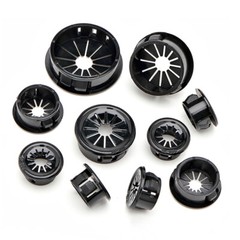 Round Nylon Grommets Wire Tidy Cable Hole Cover Caps Plugs Snap Security Black
