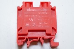 New Box of 50 Altech CTS25UN/R DIN Terminal Feed-Thru 105A 600V 14-2AWG 12mm Red