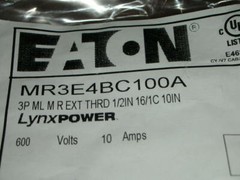 Eaton Crouse Hinds Cooper MR3E4BC100A 5000109-10 3-Pole Receptacle 1/2″ NPT NEW!